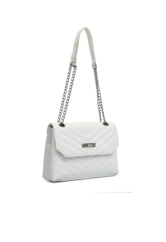 Imagem Bolsa Off-White Média Transversal De Ombro Matelassê