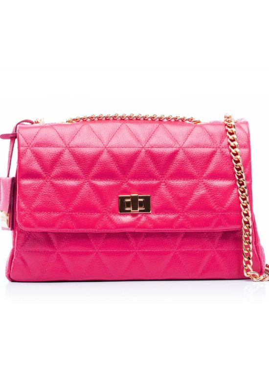 Imagem Bolsa Rosa Chiclete Couro Matelassê