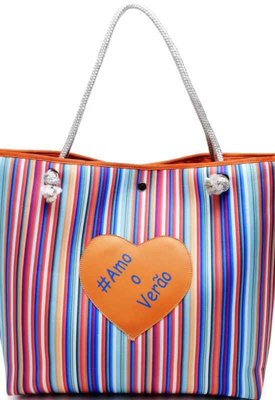 Imagem Bolsa de Praia Impermeável Moda Praia Feminina Piscina Colorida