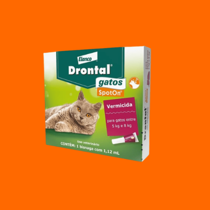 Vermífugo Tópico Para Gatos De 5 Kg A 8 Kg - Drontal® Vermífugo Tópico Para Gatos De 5 Kg A 8 Kg - Drontal®