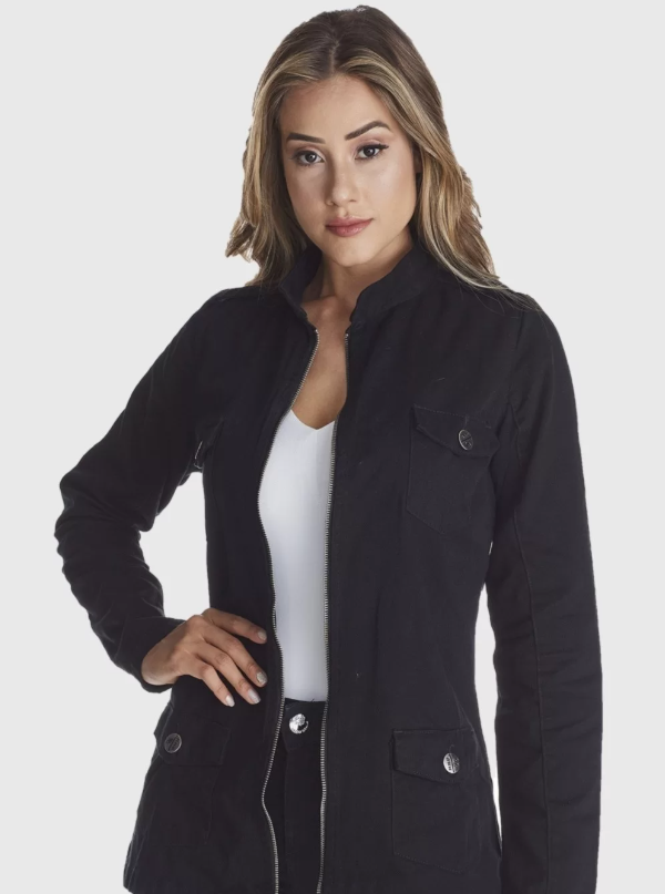 Imagem Jaqueta feminina jeans HNO Premium Preto