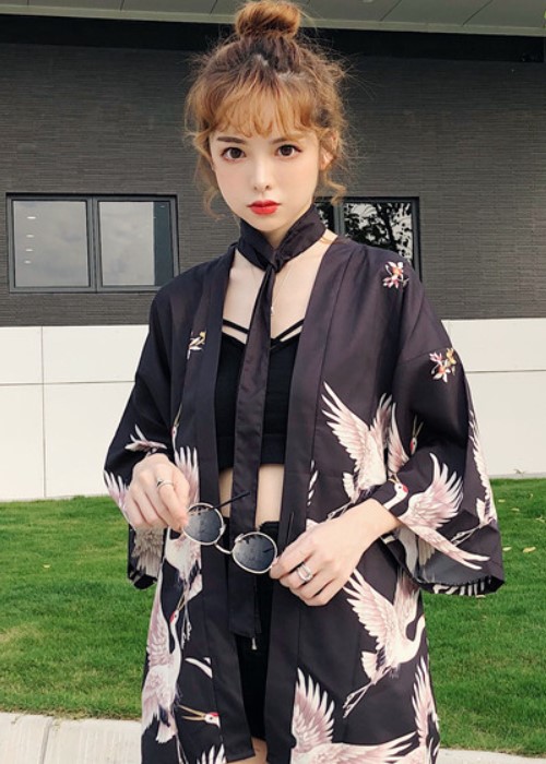 Imagem Kimono feminino japonês praia