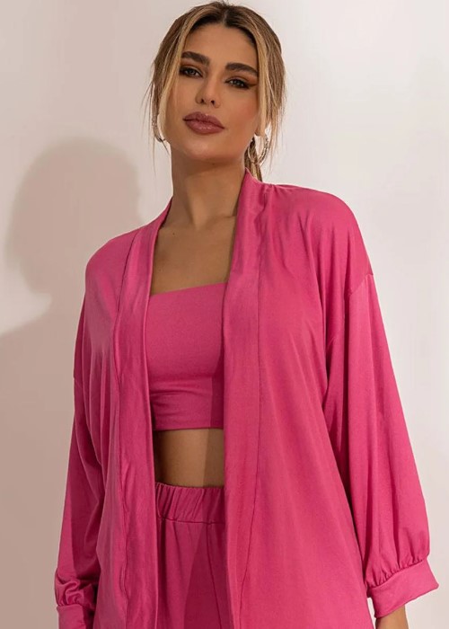 Imagem Kimono Feminino Liso Rosa