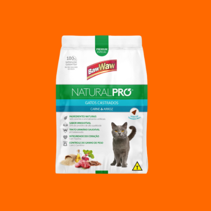 Ração para gatos castrados Natural Pro -  Baw Waw