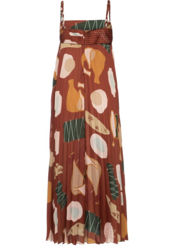 Imagem Vestido Terracota Midi Sanfona Elementos Do Sertão