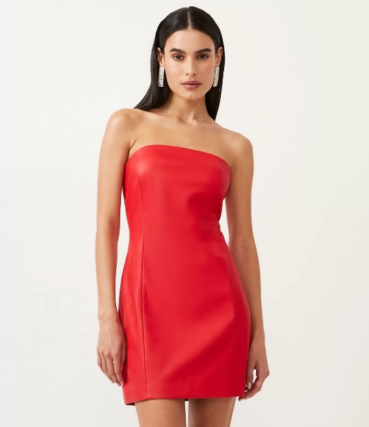 Imagem Vestido vermelho curto recorte corset