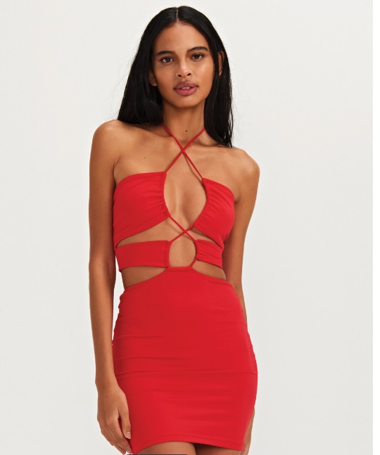Vestidos Vermelhos: Modelo Curto Triya Luna Imagem Vestido Vermelho Curto Triya Luna