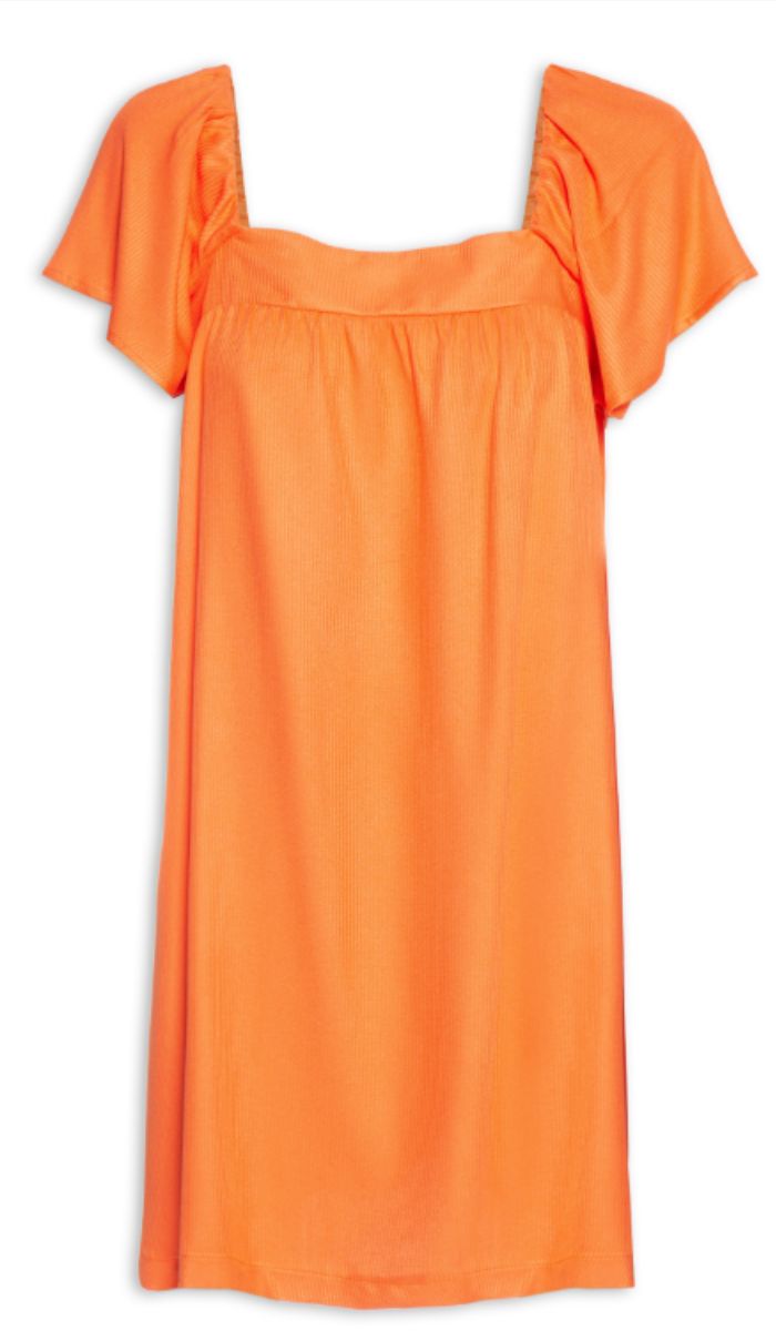 Imagem Vestido Para Gestante Curto Laranja Hering