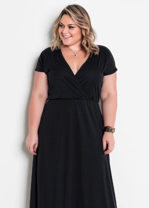 Imagem Vestidos Pretos Casual Plus Size