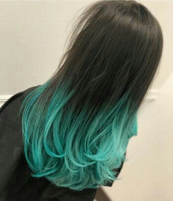 Imagem Com Cabelo Verde Água Nas Pontas