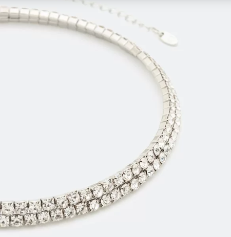 Imagem Colar feminino rígido com strass