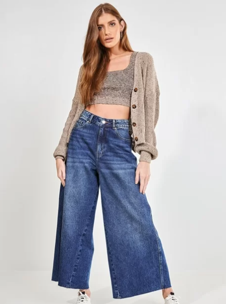 Imagem Calças jeans feminina larga