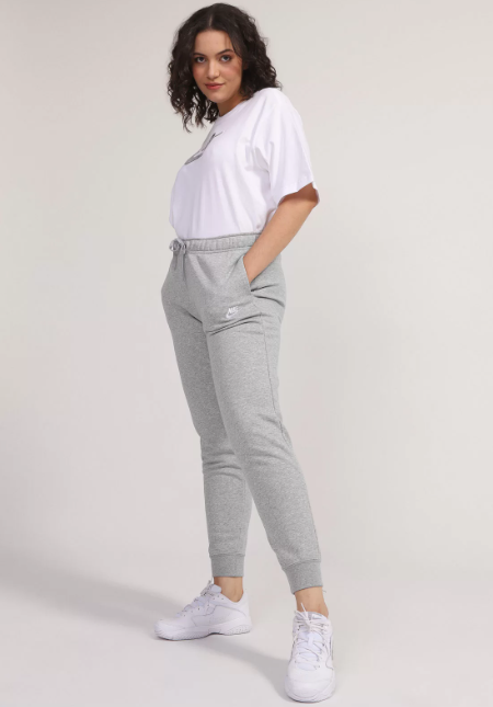 Calças Moletom Feminina: Modelo Nike Cinza Imagem Calça Moletom Feminina Nike Cinza