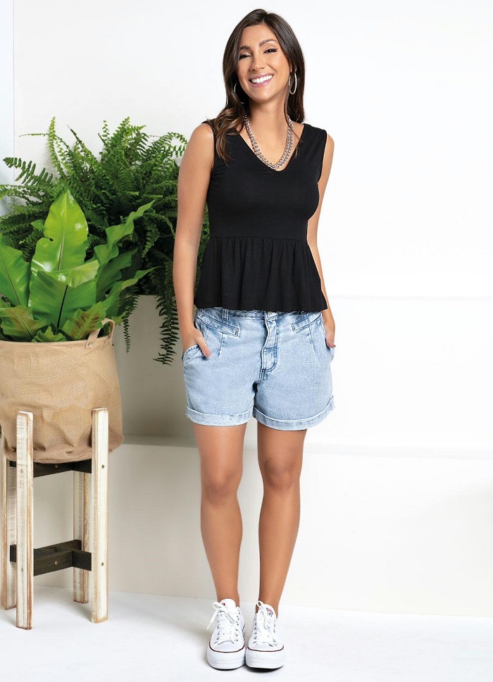 Imagem Short Jeans Feminino Soltinho