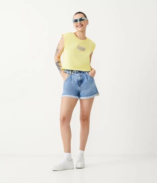 Imagem Short Jeans Feminino Baggy