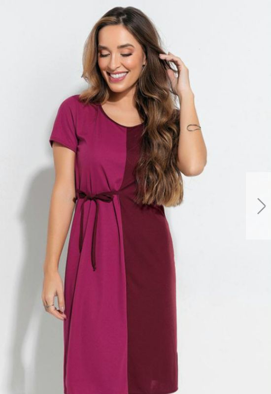 Imagem vestido marsala curto rosalie