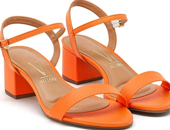 Imagem Sandália Laranja Salto Grosso Vizzano