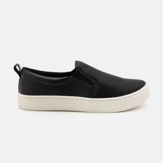 Imagem Tênis Preto Feminino Casual Slip On