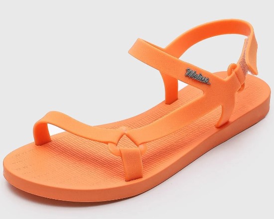 Imagem Sandália Laranja Rasteira Melissa Sun Downtown