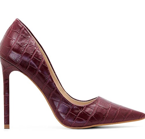 Imagem Sandália Alta Salto Fino Vinho Bordô