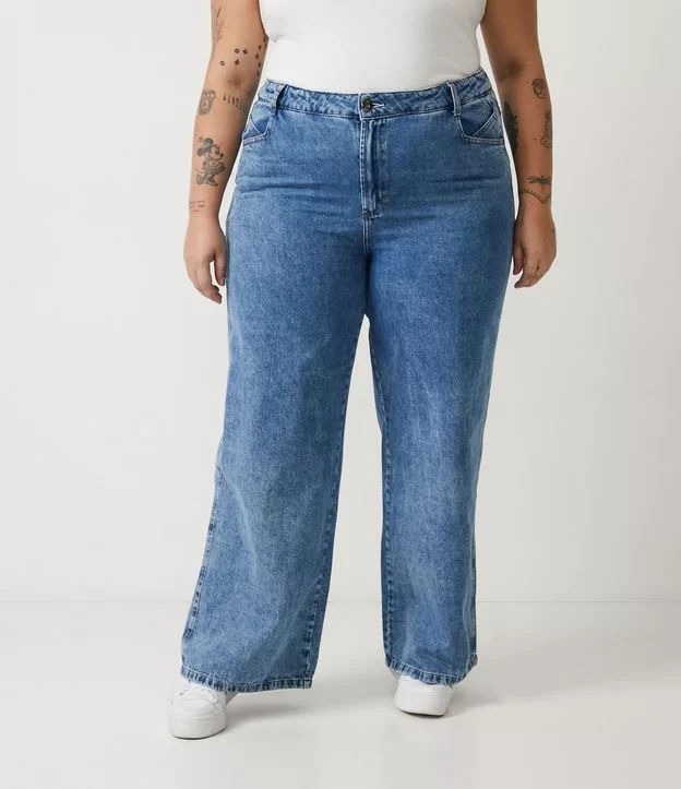 Imagem Calça pantalona plus size marmorizada