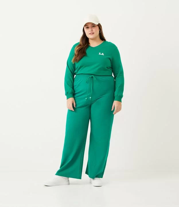 Imagem Calça pantalona plus size verde