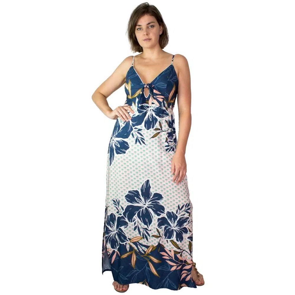 Imagem Vestido casual azul e branco