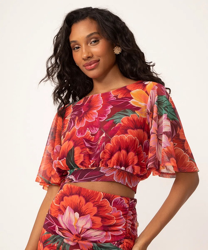 Imagem Blusa Tule Floral