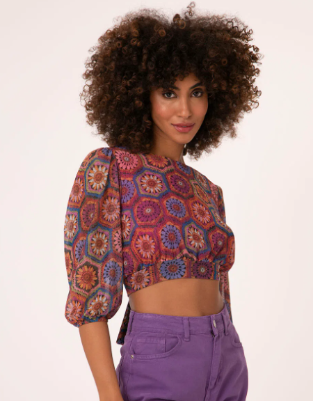 Imagem Blusa de crochê feminina verão de tule
