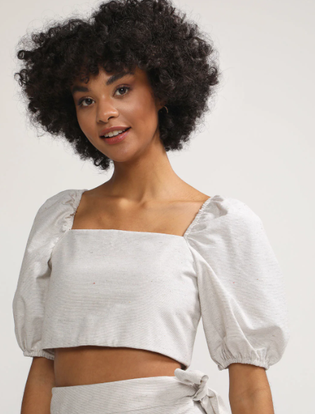 Imagem Blusa manga bufante off white