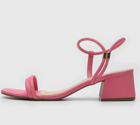 Imagem Sandália Bebecê salto bloco rosa