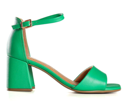 Imagem Sandália Ramarim salto grosso verde bandeira
