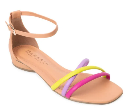 Imagem Sandália Ramarim rasteira colorida