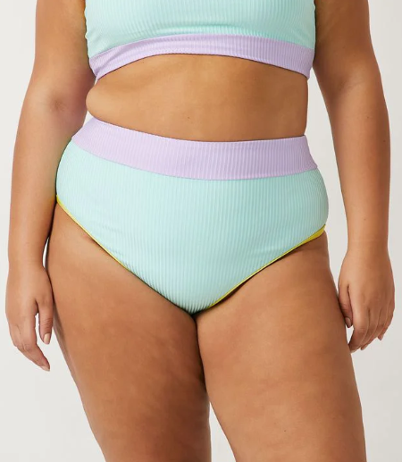 Imagem Biquíni plus size de cintura alta hot pants