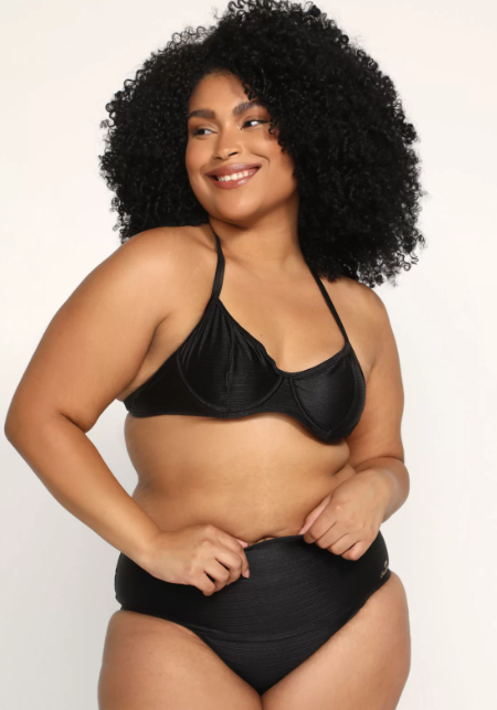 Imagem Biquíni Plus Size Liso Preto