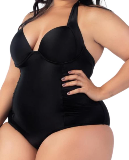 Imagem Maiô Para Gestante Plus Size Preto