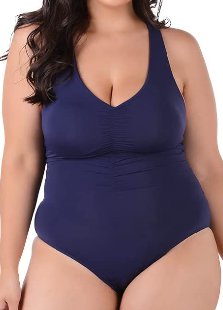 Imagem Maiô Para Gestante Plus Size Azul Marinho