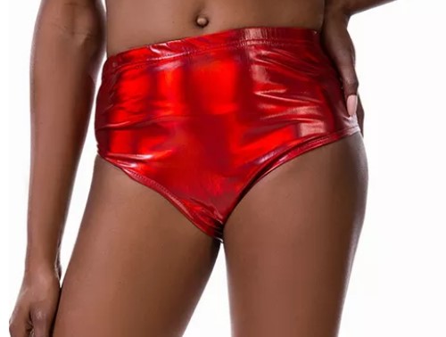 Imagem Hot Pants Neon Vermelho Holográfico