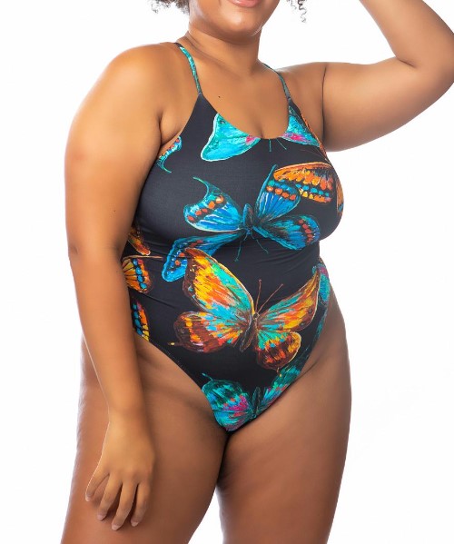 Imagem Maiô Cavado Plus Size Estampado