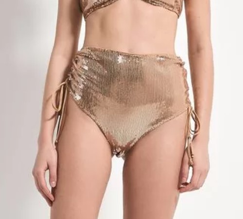 Imagem Hot Pants Carnaval Paetê Dourado