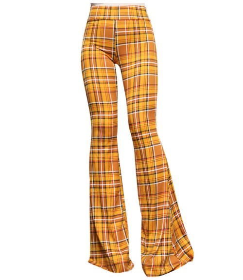 Imagem Calça Boca De Sino Feminina Leggings Yellow