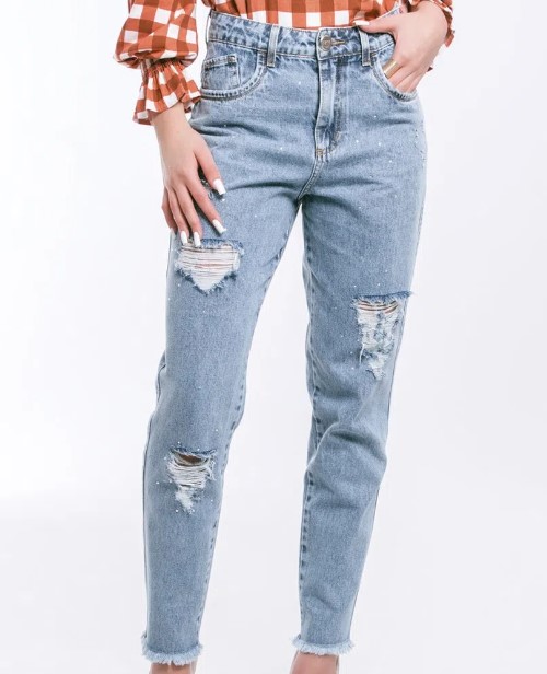 Imagem Calça Tumblr Jeans Mom Azul