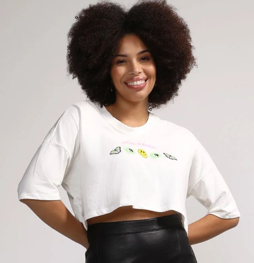 Imagem Roupas Tumblr: Blusa Cropped Branco