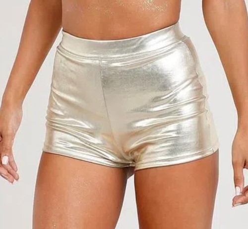 Imagem Short Dourado Metalizado Lamê