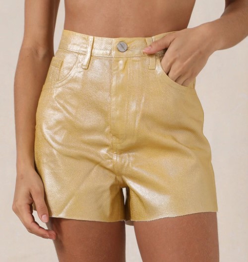 Imagem Short Dourado Metalizado Le Lis