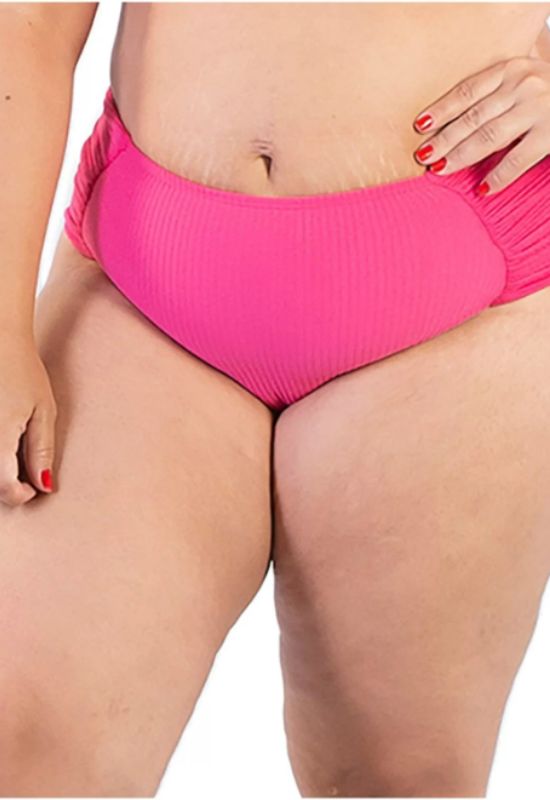 Imagem Biquíni Neon Plus Size Cintura Alta Rosa