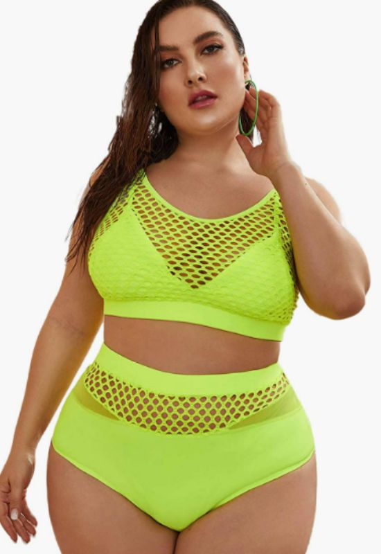 Imagem Biquíni Neon Plus Size Floerns Conjunto