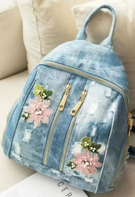 Imagem Bolsa Jeans Mochila Xiu Li