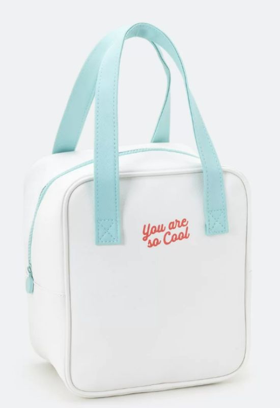 Imagem Bolsa Renner Branca Lancheira com Estampa em Lettering You Care So Cool