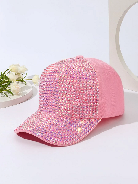 Imagem Boné De Aba Reta Feminino Com Strass Shein